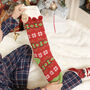 Personalised Traditional Nordic Knit Christmas Stocking, thumbnail 1 of 7