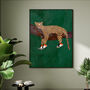 Leopard Wearing Sneakers Customisable Art Print, thumbnail 1 of 9