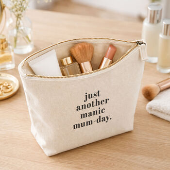 Personalised Makeup Travel Bag Gift For Mum Manic Mum Day, 6 of 8