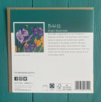 Crocus Flower Botanical Embossed Card, 2 of 2