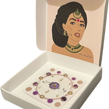 Purple And Pearl Collection Bindi Box, 3 of 3