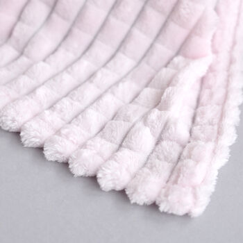 Personalised Pink Embossed Baby Blanket, 7 of 8
