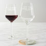 Personalised 'Less Time, More Wine' Wine Glass, thumbnail 3 of 6