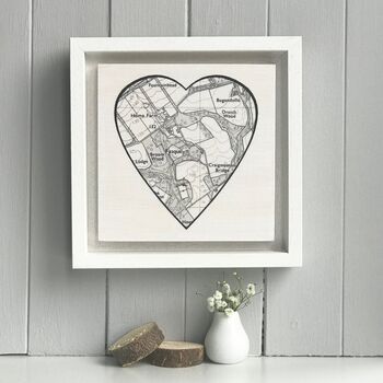 Customised Heart Shaped Map Print, 5 of 10