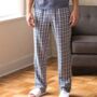 Men Cotton Flannel Tartan Lounge Pants, thumbnail 4 of 6