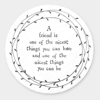 A Friend Is One Of The Nicest Things Porcelain Coaster, 3 of 5