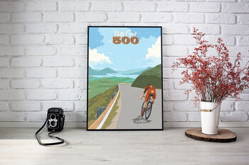 North Coast 500 Nc500 Cycling Travel Poster Art Print, 3 of 6