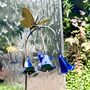 Bluebell And Yellow Butterfly Garden Stake Art092, thumbnail 3 of 8
