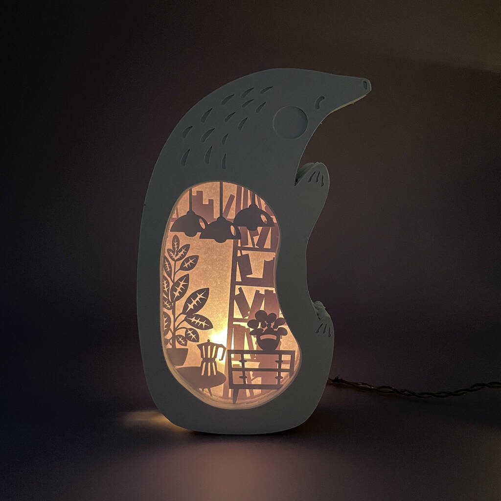 'Mole At Home' Handmade Light Box Ornament, 1 of 5