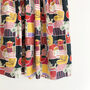 Retro Print Cotton Midi Skirt, thumbnail 4 of 5