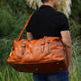 Vintage Look Genuine Leather Holdall With Zip Detail, thumbnail 12 of 12
