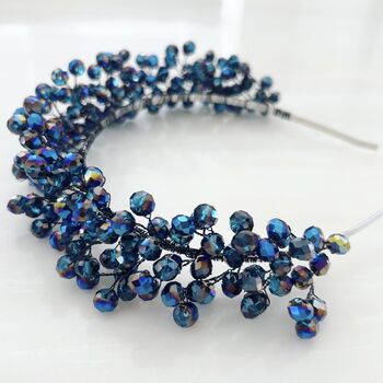 Midnight Blue Crystal Headband, 2 of 5