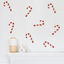 Christmas Candy Cane Wall Stickers, thumbnail 1 of 1