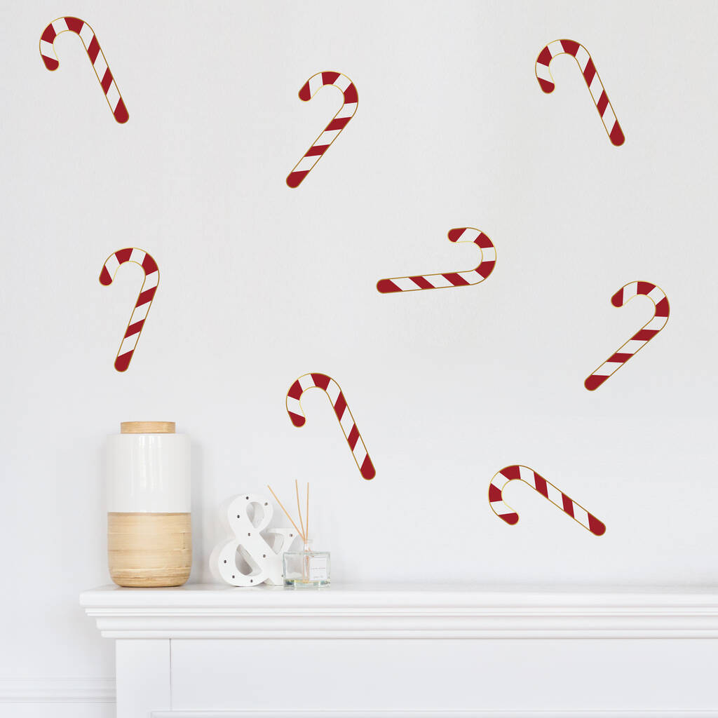 Christmas Candy Cane Wall Stickers