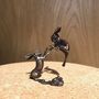 Miniature Bronze Boxing Hares Sculpture 8th Anniversary, thumbnail 11 of 12