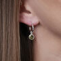 Sterling Silver Birthstone Gemstone Hoop Earrings, thumbnail 3 of 10