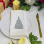Personalised Silver Mirror Christmas Tree Place Names, thumbnail 1 of 3