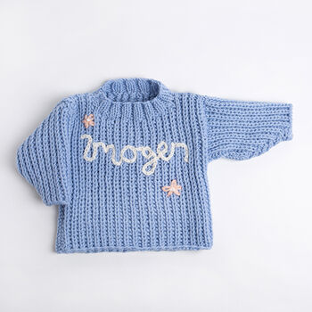 Personalised Baby Jumper Easy Knitting Kit, 2 of 10