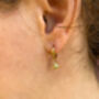 Gold Plated Delicate Engraved Moon And Star Hoops, thumbnail 3 of 7