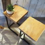 Industrial Wood Coffee Table Nest, thumbnail 5 of 5