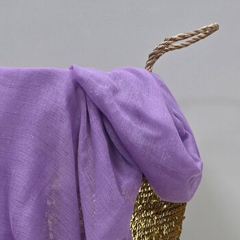 Sparkle Scarf In Lavender Blue, 2 of 3