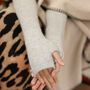 Alpaca Blend Long Arm Warmers – Pastel Lilac Grey And Soft Grey, thumbnail 2 of 9