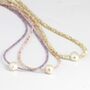 Mini Gemstone Bead Necklace With Focal Pearl, thumbnail 9 of 12