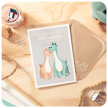 Dinosaur Pun Valentine's Card For Husband, Wife, 3 of 5