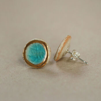 Turquoise Pool Sterling Silver Studs, 2 of 4