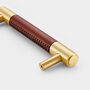 Brass Gold Bar Handles With Veg Tanned Leather, thumbnail 11 of 12