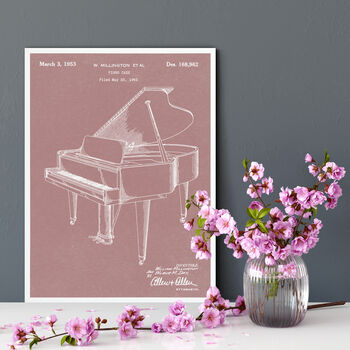Anatomy Of A Piano Patent Print, 2 of 6