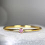 Pink Sapphire Solitaire Ring Silver Or Gold, thumbnail 1 of 12