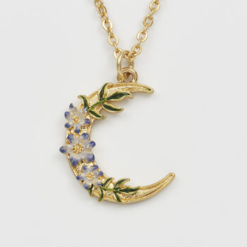 Gold Nightshade Moon Pendant Necklace, 3 of 8