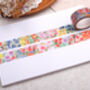 Multi Coloured Floral Washi Tape Roll Eco Friendly Paper Masking Tape, thumbnail 2 of 2
