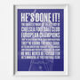 Chelsea '2012 European Champions' Football Song Print, thumbnail 1 of 3