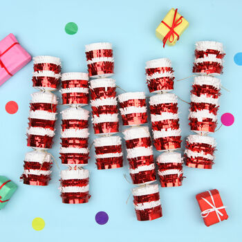 Personalised Red And White Foil Candy Cane Crackers By Postbox Party