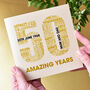 Personalised Golden 50th Wedding Anniversary Card, thumbnail 1 of 5