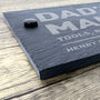Personalised Dad's Man Cave Beer Slate Wall Sign 25 X 15cm, thumbnail 2 of 8