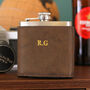 Personalised Foiled Leather Hip Flask Birthday Gift, thumbnail 3 of 5
