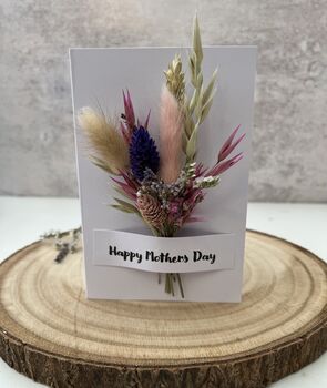 Mothers Day Card With A Posy Of Dried Flowers, 5 of 6