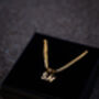 Mini Vintage Gold Hammered Initial Necklace For Men, thumbnail 12 of 12