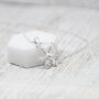 Sterling Silver And Cz Snowflake Necklace, thumbnail 1 of 3