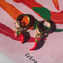Chilli Detachable Enamel Charm Hoop Earrings, thumbnail 4 of 7