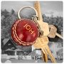 Personalised Vintage Miniature Cricket Ball Keyring, thumbnail 1 of 12