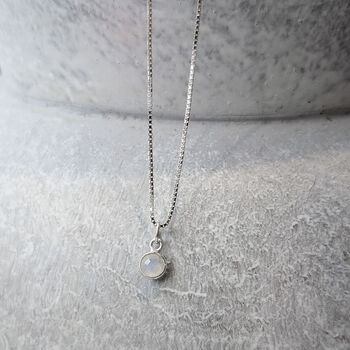 Rainbow Moonstone Gemstone Necklace, 4 of 9