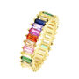 Colour Pop Cubic Zirconia Band Ring, thumbnail 2 of 5