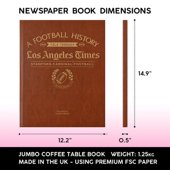 Stanford Cardinal College Football Personalised Newspaper History Book, 11 of 12