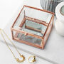 Personalised Rose Gold Plated Glass Trinket Box, thumbnail 5 of 5