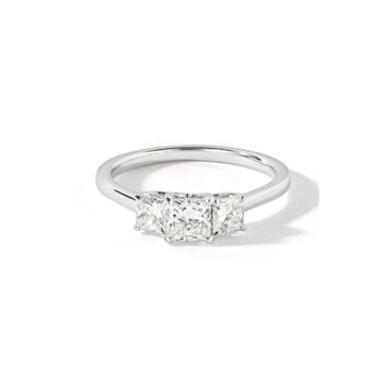 Mavis White Gold Three Stone Engagement Ring, 3 of 5