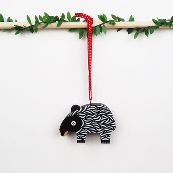 Malayan Tapir Christmas Tree Decorations, 6 of 8